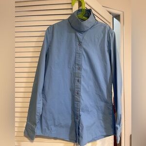 Ovation English Show Shirt, Light Blue. Size 8